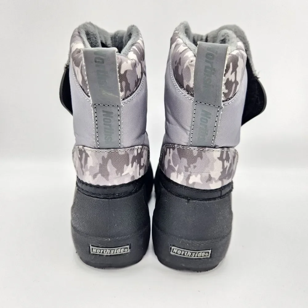 Northside Flurrie Snow Boots Grey Camo Insulated Toddler Boys 8 Gorpcore